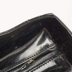 Pre Owned Dior Black Cannage Patent Leather Large Lady Dior Tote