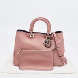Pre Owned Dior Old Rose Leather Large Diorissimo Shopper Tote