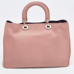 Pre Owned Dior Old Rose Leather Large Diorissimo Shopper Tote
