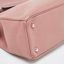 Pre Owned Dior Old Rose Leather Large Diorissimo Shopper Tote