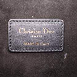 Dior Black Leather Strip Pouch