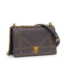 Pre Owned Dior Grey Diorama Crossbody Bag