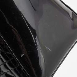 Pre Owned Dior Black Cannage Patent Leather Large Lady Dior Tote