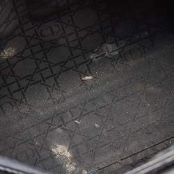 Pre Owned Dior Black Cannage Patent Leather Large Lady Dior Tote