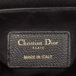 Dior Black Leather Mini Saddle Bag