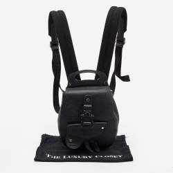 Pre Owned Dior Black Leather Gallop Backpack