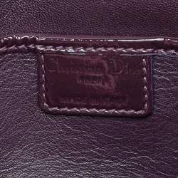 Pre Owned Dior Purple Cannage Patent Leather Lady Dior Chain Clutch