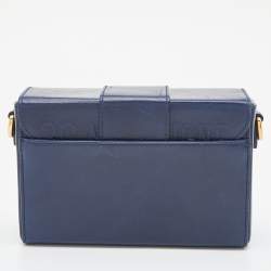 Pre Owned Dior Blue Leather 30 Montaigne Box Bag