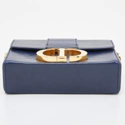 Pre Owned Dior Blue Leather 30 Montaigne Box Bag