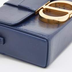 Pre Owned Dior Blue Leather 30 Montaigne Box Bag