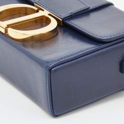 Pre Owned Dior Blue Leather 30 Montaigne Box Bag
