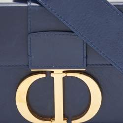 Pre Owned Dior Blue Leather 30 Montaigne Box Bag