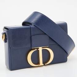 Pre Owned Dior Blue Leather 30 Montaigne Box Bag