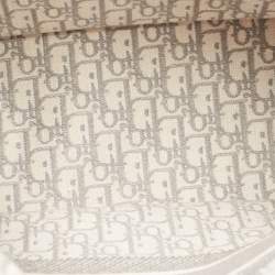 Pre Owned Dior Grey Oblique Canvas Medium Book Tote