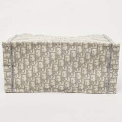 Pre Owned Dior Grey Oblique Canvas Medium Book Tote