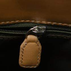 Pre Owned Dior Brown/Green Oblique Canvas Trotter Tote Bag