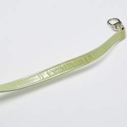 Pre Owned Dior Lime Green Cannage Patent Leather Large Lady Dior Tote