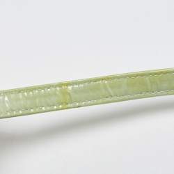 Pre Owned Dior Lime Green Cannage Patent Leather Large Lady Dior Tote