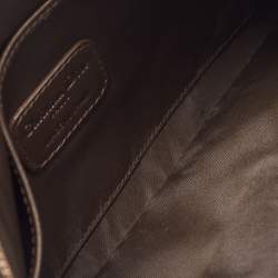 Pre Owned Dior Khaki Cannage Coated Canvas Rivage Clutch