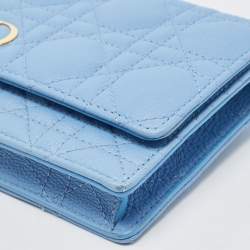 Pre Owned حقيبة خصر صغيرة ديور كارو جلد كاناج أبيض مع سلسلة