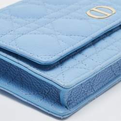 Pre Owned حقيبة خصر صغيرة ديور كارو جلد كاناج أبيض مع سلسلة