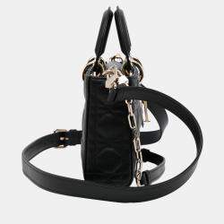 Pre Owned Dior Black Medium Cannage Lady D-Joy