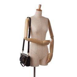 Pre Owned Dior Black Medium Cannage Lady D-Joy