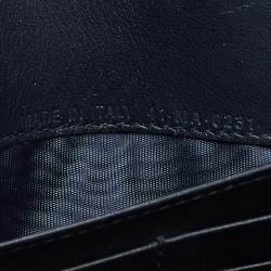 مملوكة مسبقًا Dior Navy Blue Oblique Canvas and Leather Saddle Wallet On Chain