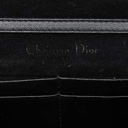 Pre Owned Dior Black Leather Diorama Wallet on Chain