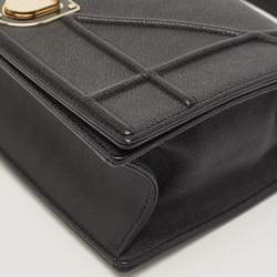 Pre Owned Dior Black Leather Medium Diorama Flap Shoulder Bag