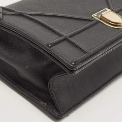 Pre Owned Dior Black Leather Medium Diorama Flap Shoulder Bag