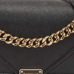 Pre Owned Dior Black Leather Medium Diorama Flap Shoulder Bag