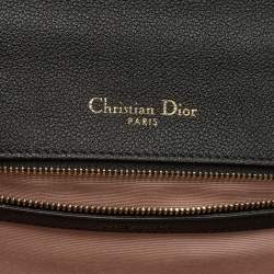 Pre Owned Dior Black Leather Medium Diorama Flap Shoulder Bag