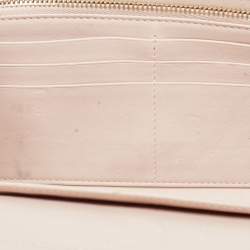 Pre Owned Dior Beige Patent Leather Diorama Wallet On Chain