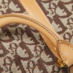 Dior Beige/Tan Oblique Canvas and Leather Small Trotter Boston Bag