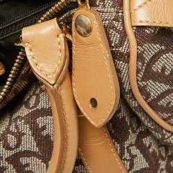 Dior Beige/Tan Oblique Canvas and Leather Small Trotter Boston Bag