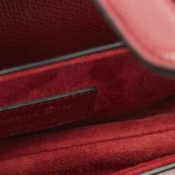 Dior Red Leather Mini Saddle Bag