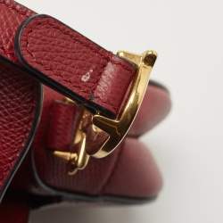 Dior Red Leather Mini Saddle Bag