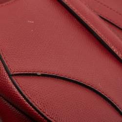 Dior Red Leather Mini Saddle Bag