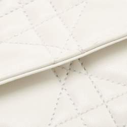 Pre Owned Dior  White Quilted Leather Medium Miss Dior Promenade Shoulder Bag