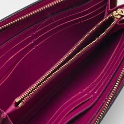 Pre Owned Dior Black Leather Diorissimo Voyageur Zip Around Wallet