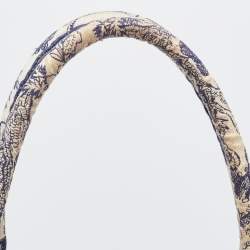 Pre Owned Dior Navy Blue/White Toile De Jouy Embroidery Canvas Large Book Tote