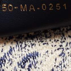 Pre Owned Dior Navy Blue/White Toile De Jouy Embroidery Canvas Large Book Tote