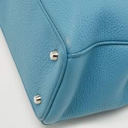 Pre Owned Dior Blue Leather Large Diorissimo Shopper Tote
