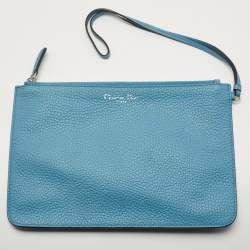 Pre Owned Dior Blue Leather Large Diorissimo Shopper Tote