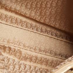 Pre Owned Dior Beige Cannage Leather Large Soft Lady Dior Tote