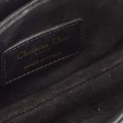 Pre Owned Dior Black Leather Mini Saddle Bag