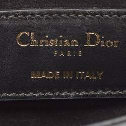 Pre Owned Dior Black Leather Mini Saddle Bag