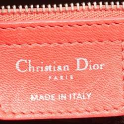 Pre Owned Dior Red Cannage Leather Large Lady Dior Tote