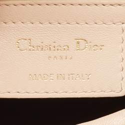 Pre Owned Dior Beige Cannage Leather Large Lady Dior Tote